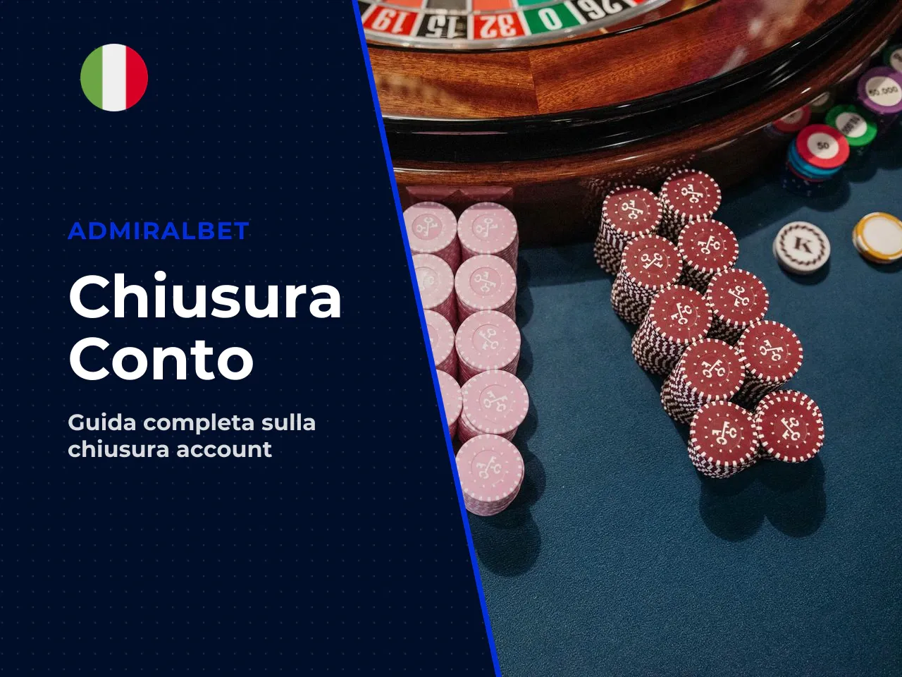 Chiusura conto AdmiralBet cosa succede ai